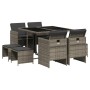 Garten-Essgruppe, 9-teilig, mit grauen Polstern aus synthetischem Rattan. von , Gartensets - Ref: Foro24-3210596, Preis: 402,...