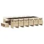Set comedor de jardín 17 pzas con cojines ratán sintético beige by , Garden sets - Ref: Foro24-3210646, Price: 1,00 €, Discou...