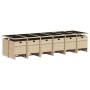 Set comedor de jardín 17 pzas con cojines ratán sintético beige by , Garden sets - Ref: Foro24-3210646, Price: 968,70 €, Disc...