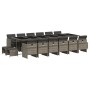 Set comedor de jardín 17 pzas y cojines ratán sintético gris by , Garden sets - Ref: Foro24-3210644, Price: 1,00 €, Discount: %