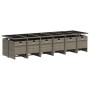 Set comedor de jardín 17 pzas y cojines ratán sintético gris by , Garden sets - Ref: Foro24-3210644, Price: 1,00 €, Discount: %