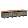 Set comedor de jardín 17 pzas y cojines ratán sintético gris by , Garden sets - Ref: Foro24-3210650, Price: 1,00 €, Discount: %