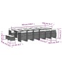 Set comedor de jardín 17 pzas y cojines ratán sintético gris by , Garden sets - Ref: Foro24-3210650, Price: 1,00 €, Discount: %