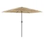 Sombrilla de jardín con LEDs poste acero marrón 300x200x250 cm de , Sombrillas - Ref: Foro24-4005118, Precio: 132,93 €, Descu...