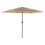 Sombrilla de jardín con LEDs poste acero marrón 300x200x250 cm de , Sombrillas - Ref: Foro24-4005118, Precio: 132,93 €, Descu...