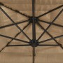 Sombrilla de jardín con LEDs poste acero marrón 300x200x250 cm by , Umbrellas - Ref: Foro24-4005118, Price: 163,23 €, Discoun...