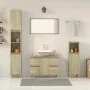 Set de muebles de baño 3 pzas madera contrachapada roble Sonoma by , Bathroom furniture - Ref: Foro24-3307671, Price: 198,55 ...