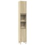 Set de muebles de baño 3 pzas madera contrachapada roble Sonoma von , Badezimmermöbel - Ref: Foro24-3307671, Preis: 203,07 €,...