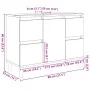Set de muebles de baño 3 pzas madera contrachapada roble Sonoma by , Bathroom furniture - Ref: Foro24-3307671, Price: 198,55 ...