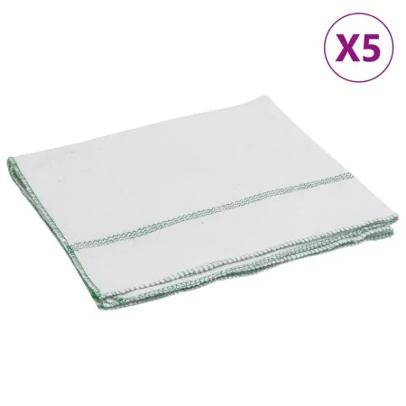 Paños de limpieza 5 uds blancas con rayas verdes 50x60 cm by , Home cleaning products - Ref: Foro24-4014090, Price: 9,60 €, D...