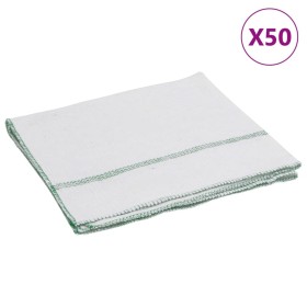 Paños de limpieza 50 uds blancas con rayas verdes 50x60 cm von , Reinigungsprodukte für den Haushalt - Ref: Foro24-4014092, P...