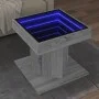 Mesa de centro y LED madera ingeniería gris Sonoma 50x50x45 cm de , Mesas de centro - Ref: Foro24-847565, Precio: 93,86 €, De...