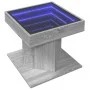 Mesa de centro y LED madera ingeniería gris Sonoma 50x50x45 cm de , Mesas de centro - Ref: Foro24-847565, Precio: 93,86 €, De...