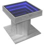 Mesa de centro y LED madera ingeniería gris Sonoma 50x50x45 cm by , Coffee table - Ref: Foro24-847565, Price: 95,36 €, Discou...