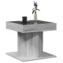 Mesa de centro y LED madera ingeniería gris Sonoma 50x50x45 cm de , Mesas de centro - Ref: Foro24-847565, Precio: 93,86 €, De...
