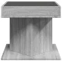 Mesa de centro y LED madera ingeniería gris Sonoma 50x50x45 cm de , Mesas de centro - Ref: Foro24-847565, Precio: 93,86 €, De...