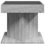 Mesa de centro y LED madera ingeniería gris Sonoma 50x50x45 cm by , Coffee table - Ref: Foro24-847565, Price: 95,36 €, Discou...