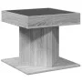 Mesa de centro y LED madera ingeniería gris Sonoma 50x50x45 cm de , Mesas de centro - Ref: Foro24-847565, Precio: 93,86 €, De...