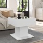Mesa de centro con luz LED madera ingeniería blanca 50x50x45 cm de , Mesas de centro - Ref: Foro24-847525, Precio: 96,85 €, D...