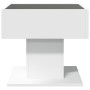 Mesa de centro con luz LED madera ingeniería blanca 50x50x45 cm de , Mesas de centro - Ref: Foro24-847525, Precio: 96,85 €, D...