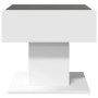 Mesa de centro con luz LED madera ingeniería blanca 50x50x45 cm de , Mesas de centro - Ref: Foro24-847525, Precio: 96,85 €, D...