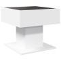 Mesa de centro con luz LED madera ingeniería blanca 50x50x45 cm de , Mesas de centro - Ref: Foro24-847525, Precio: 96,85 €, D...
