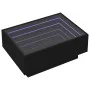 Mesa de centro con LED madera de ingeniería negro 70x50x30 cm by , Coffee table - Ref: Foro24-847512, Price: 126,07 €, Discou...