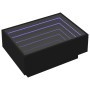 Mesa de centro con LED madera de ingeniería negro 70x50x30 cm by , Coffee table - Ref: Foro24-847512, Price: 128,19 €, Discou...