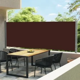 Retractable side awning for brown patio 600x160 cm by vidaXL, Umbrellas - Ref: Foro24-313380, Price: 102,61 €, Discount: %