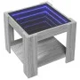 Mesa de centro y LED madera ingeniería gris Sonoma 53x53x45 cm by , Coffee table - Ref: Foro24-847544, Price: 88,80 €, Discou...