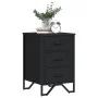 Nachttisch aus schwarzem Ingenieurholz 40x41x60 cm von , Nachttische - Ref: Foro24-848524, Preis: 74,71 €, Rabatt: %