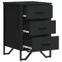 Nachttisch aus schwarzem Ingenieurholz 40x41x60 cm von , Nachttische - Ref: Foro24-848524, Preis: 74,71 €, Rabatt: %