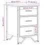 Nachttisch aus schwarzem Ingenieurholz 40x41x60 cm von , Nachttische - Ref: Foro24-848524, Preis: 74,71 €, Rabatt: %
