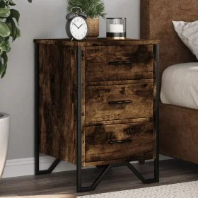 Mesita de noche madera de ingeniería roble ahumado 40x41x60 cm by , Nightstands - Ref: Foro24-848526, Price: 67,61 €, Discoun...