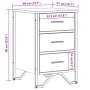 Nachttisch aus geräucherter Eichen-Ingenieurholz 40x41x60 cm. von , Nachttische - Ref: Foro24-848526, Preis: 68,69 €, Rabatt: %