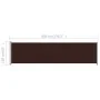 Retractable side awning for brown patio 600x160 cm by vidaXL, Umbrellas - Ref: Foro24-313380, Price: 102,61 €, Discount: %