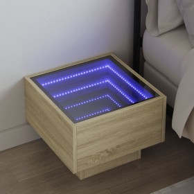 Nachttisch mit Infinity LED Eiche Sonoma 40x40x30 cm von , Nachttische - Ref: Foro24-3284065, Preis: 63,82 €, Rabatt: %