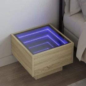 Nachttisch mit Infinity LED Eiche Sonoma 40x40x30 cm von , Nachttische - Ref: Foro24-3284065, Preis: 62,91 €, Rabatt: %