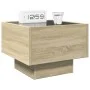 Mesita de noche con Infinity LED roble Sonoma 40x40x30 cm de , Mesitas de noche - Ref: Foro24-3284065, Precio: 62,90 €, Descu...