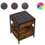 Nachttisch mit Infinity LED in geräucherter Eiche 40x40x51 cm von , Nachttische - Ref: Foro24-3284103, Preis: 76,71 €, Rabatt: %