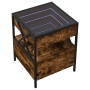 Nachttisch mit Infinity LED in geräucherter Eiche 40x40x51 cm von , Nachttische - Ref: Foro24-3284103, Preis: 77,83 €, Rabatt: %
