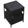 Mesita de noche con Infinity LED negra 40x40x51 cm by , Nightstands - Ref: Foro24-3284101, Price: 80,92 €, Discount: %