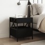 Mesita de noche con Infinity LED negra 40x40x51 cm by , Nightstands - Ref: Foro24-3284101, Price: 80,92 €, Discount: %