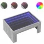 Mesa de centro con Infinity LED gris Sonoma 70x50x30 cm de , Mesas de centro - Ref: Foro24-847614, Precio: 93,22 €, Descuento: %