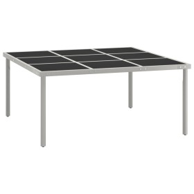 Garten-Esstisch aus Stahl und Glas, 170 x 170 x 74,5 cm von vidaXL, Gartentische - Ref: Foro24-313084, Preis: 176,10 €, Rabat...