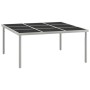 Steel and glass garden dining table 170x170x74.5 cm by vidaXL, Garden tables - Ref: Foro24-313084, Price: 176,10 €, Discount: %