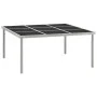 Steel and glass garden dining table 170x170x74.5 cm by vidaXL, Garden tables - Ref: Foro24-313084, Price: 177,57 €, Discount: %