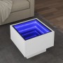 Beistelltisch mit LED-Licht, weißes Ingenieurholz, 40x40x30 cm. von , Couchtisch - Ref: Foro24-847497, Preis: 88,37 €, Rabatt: %