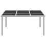 Steel and glass garden dining table 170x170x74.5 cm by vidaXL, Garden tables - Ref: Foro24-313084, Price: 176,10 €, Discount: %