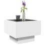Mesa auxiliar con luz LED madera ingeniería blanco 40x40x30 cm by , Coffee table - Ref: Foro24-847497, Price: 88,37 €, Discou...